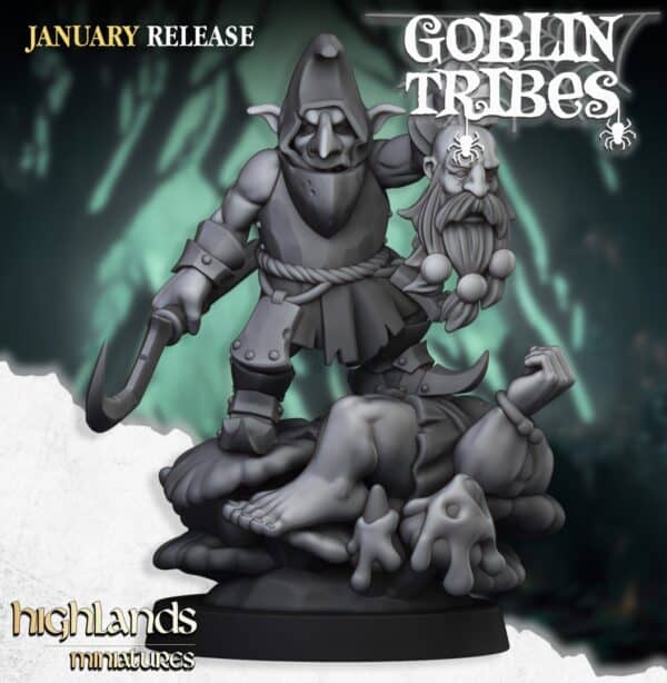 Swamp Goblin Boss - Highlands Miniatures - Gobelin de la nuit