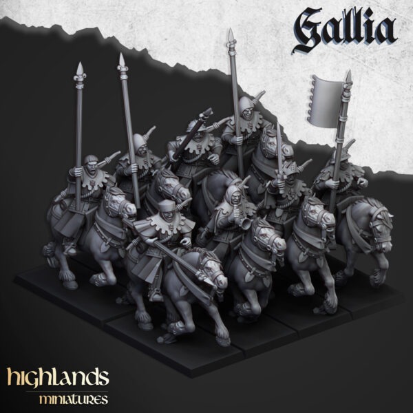 Mounted Men at Arms - Highlands Miniatures - Sergents Montés