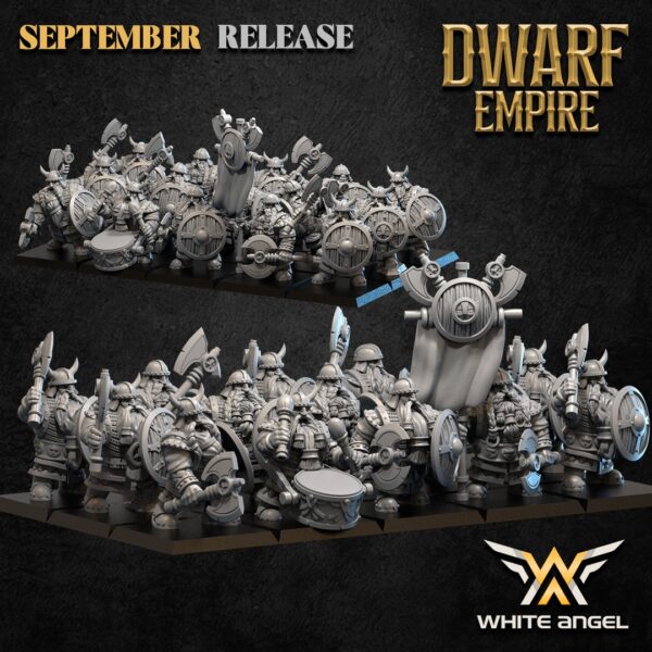 Dwarf Warriors - Dwarf Empire - White Angel Miniatures - Guerriers Nains