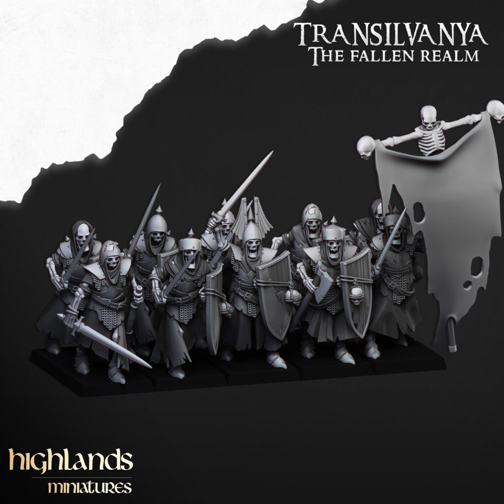 Skeletal Guard - Highlands Miniatures - Gardes des cryptes