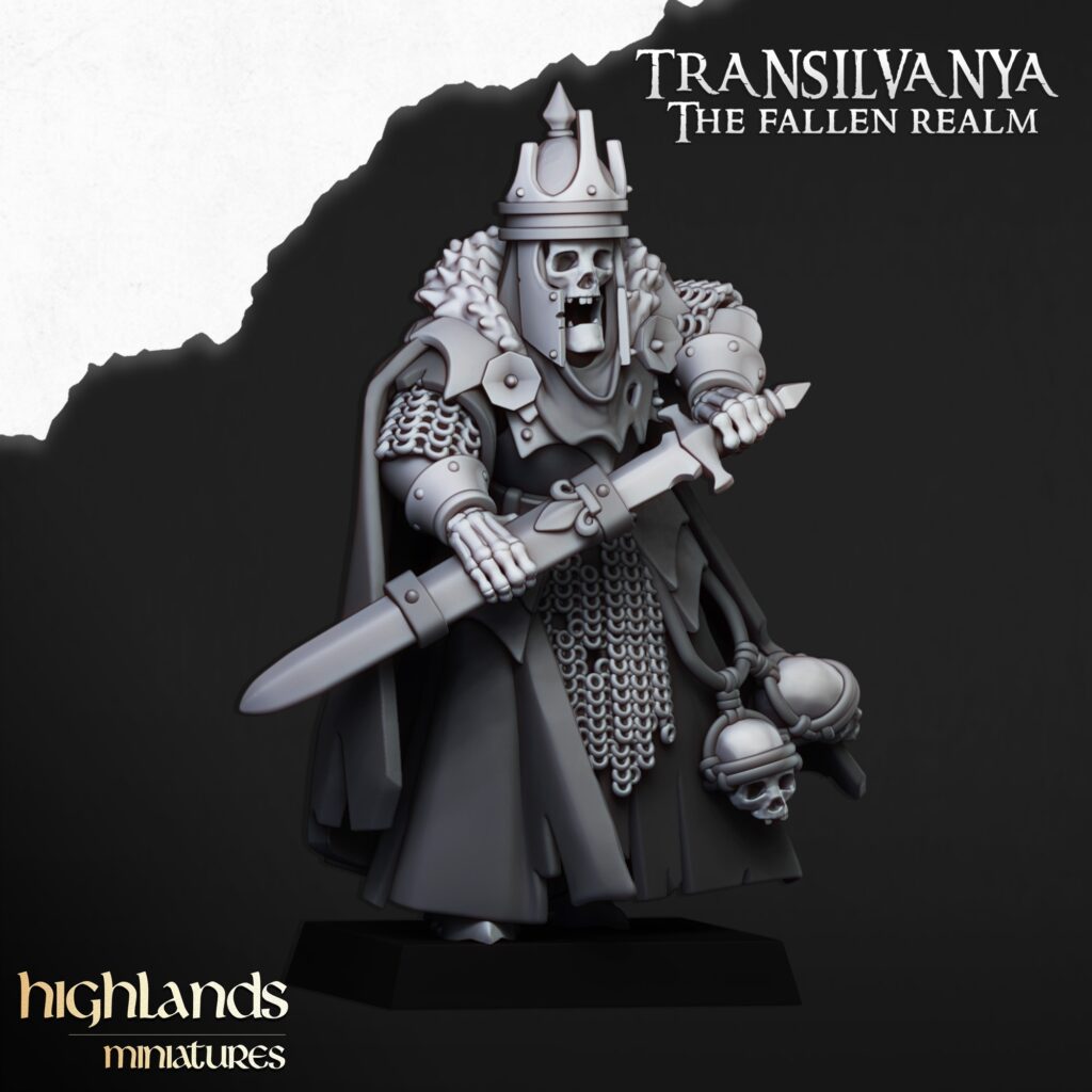 Skeletal Lord - Highlands Miniatures - Roi Revenant