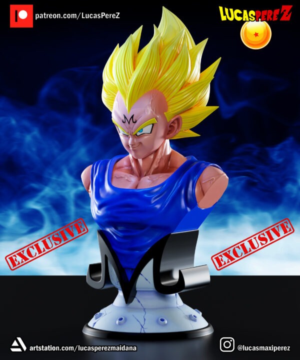 Majin Vegeta Buste - Lucas Perez Studio