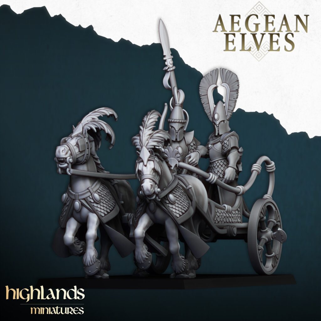 Aegean Elf Chariot - Highlands Miniatures