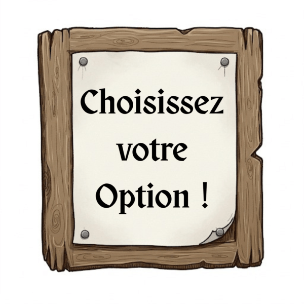 Choisissez votre option !